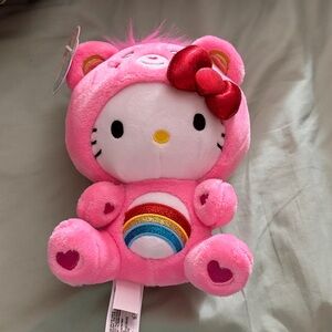 *New* Hello Kitty in Pink Bear Outfit with Rainbow